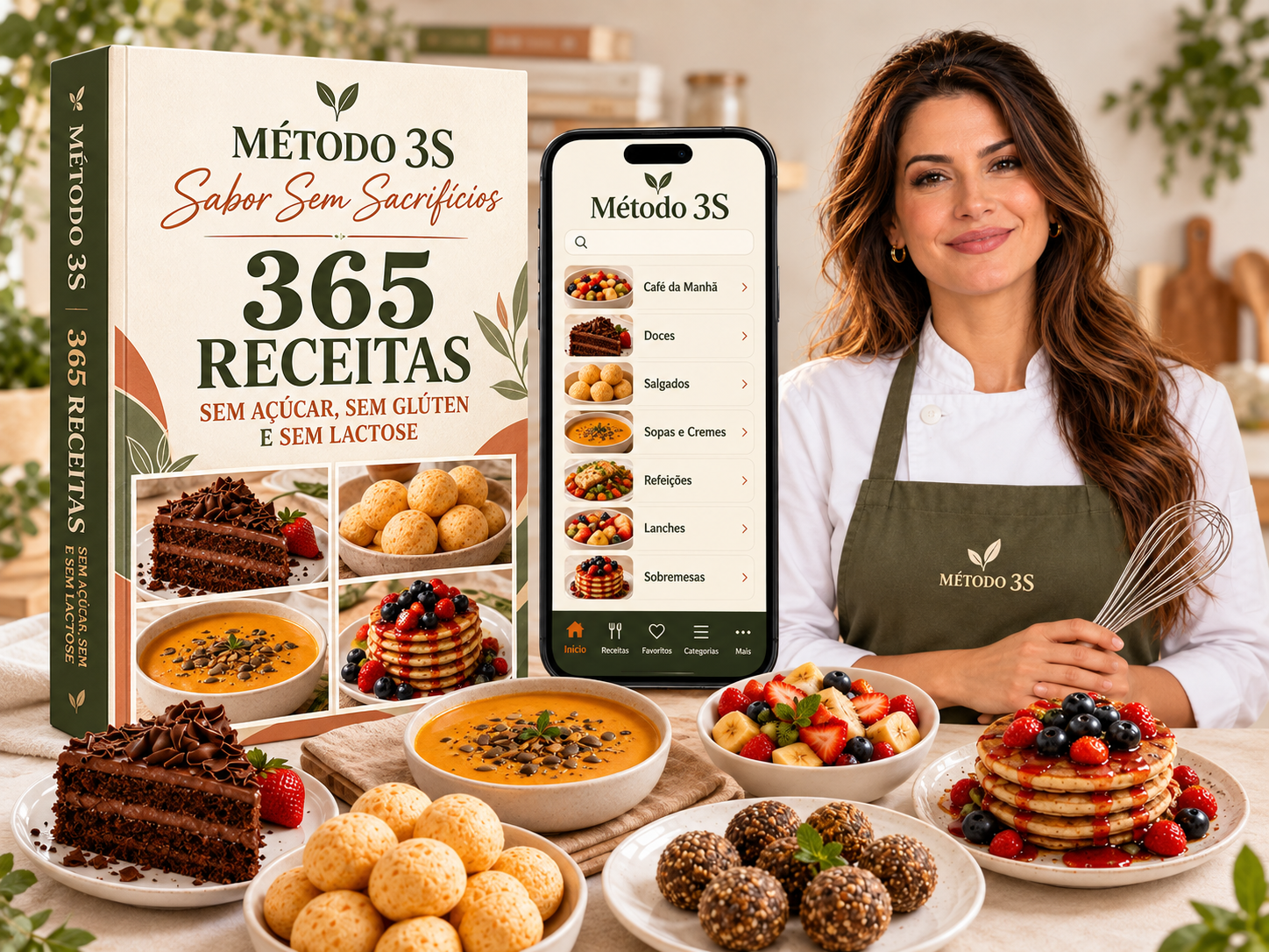 Método 3S — 365 Receitas Sem Açúcar, Sem Glúten e Sem Lactose